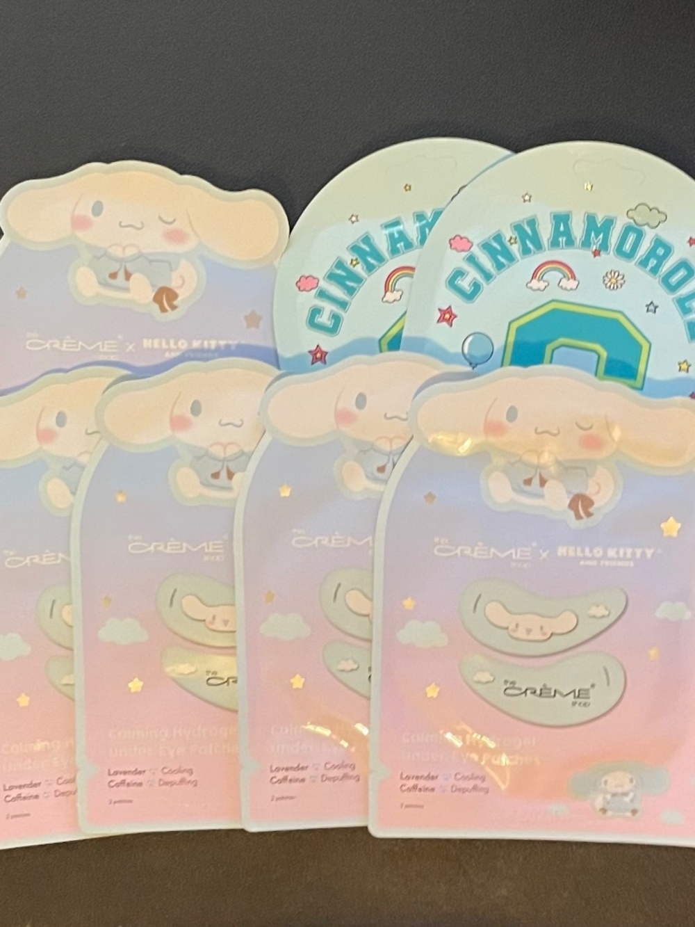 THE CREME SHOP CINNAMOROLL UNDER EYE PATCH AND SHEET FACE MASK COLLIODAL LOT